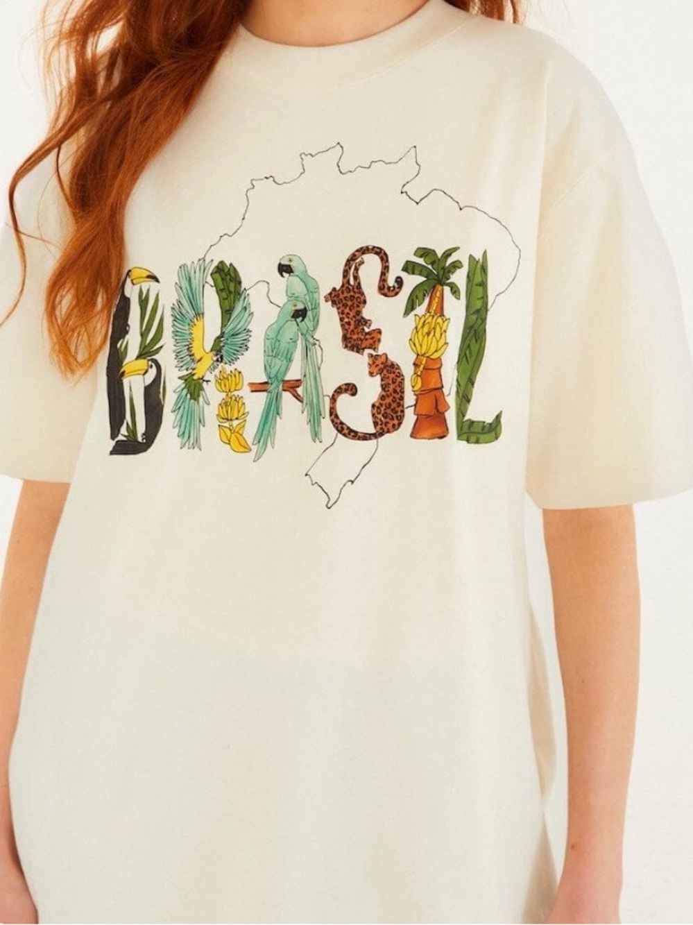 FARM Rio Brasil-print relaxed-fit T-shirt